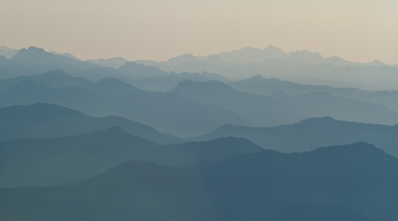 Cascade Range In Morning Light